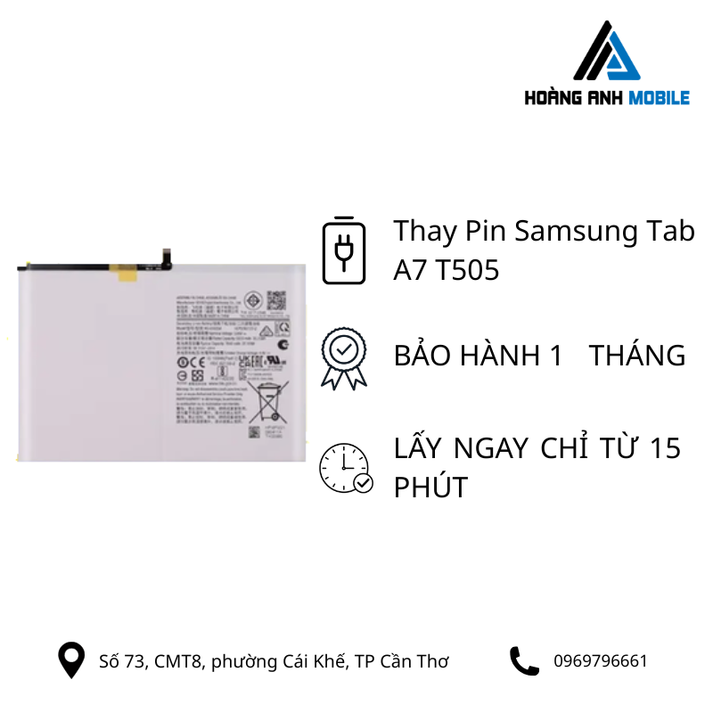 Thay pin Samsung Tab A7 T505