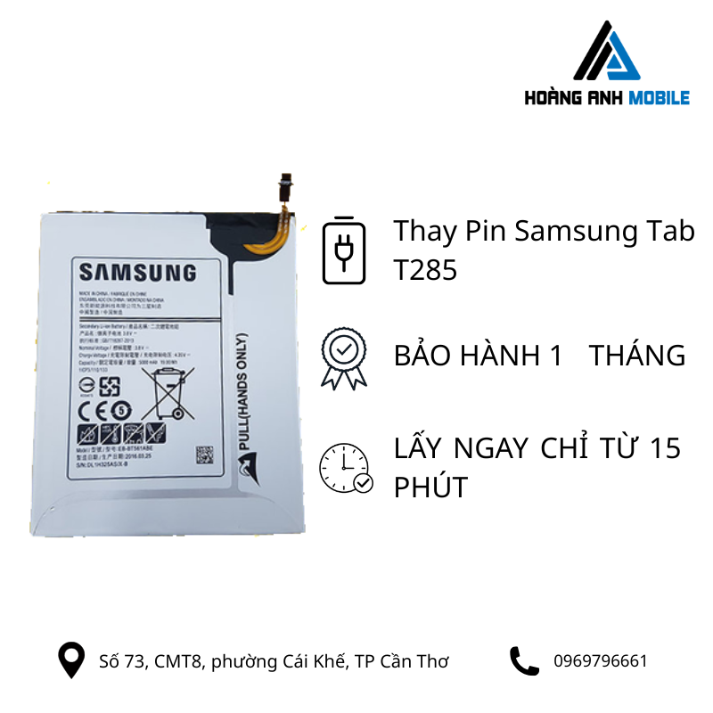 Thay pin Samsung Tab T285