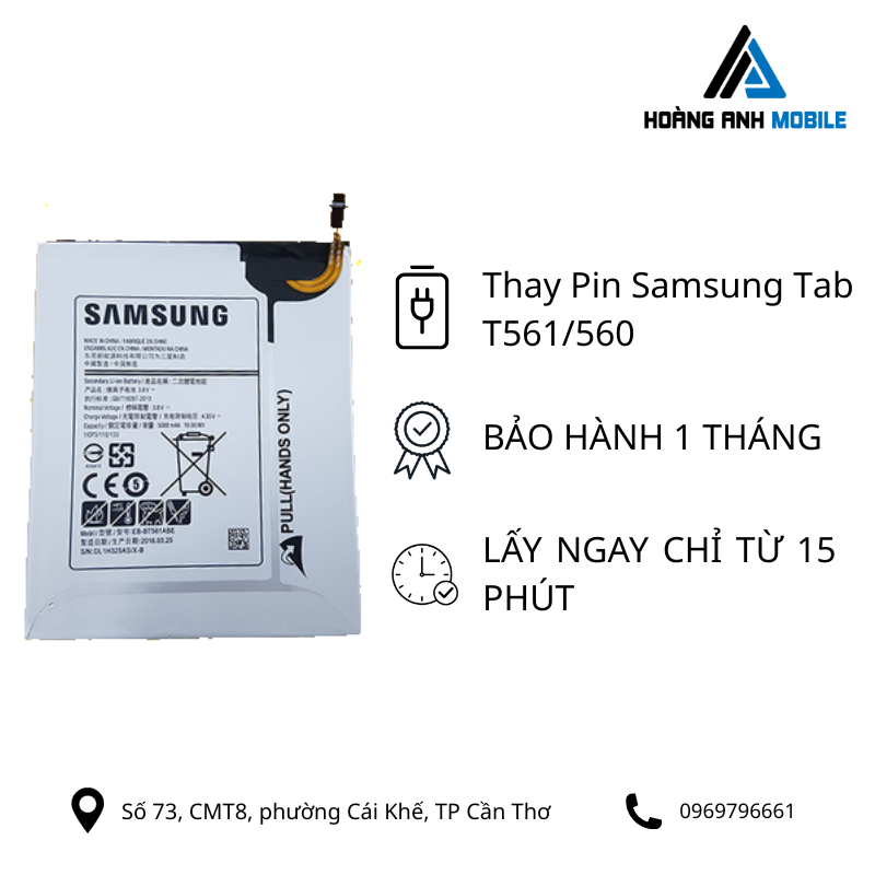 Thay pin Samsung Tab T561/T560
