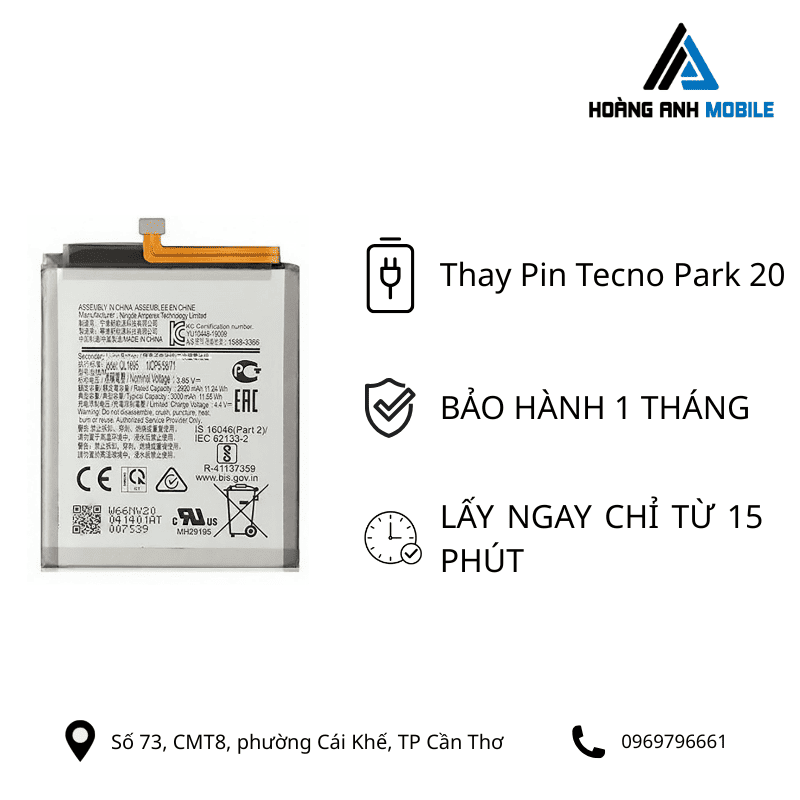 Thay Pin Tecno Spark 20