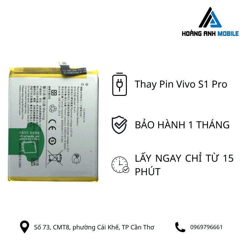 Thay pin Vivo S1 Pro
