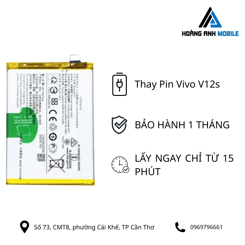 Thay pin Vivo Y12s