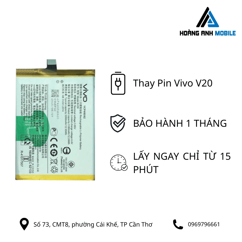 Thay pin Vivo V20