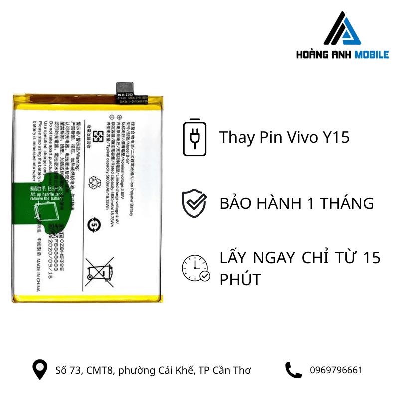 Thay pin Vivo Y15