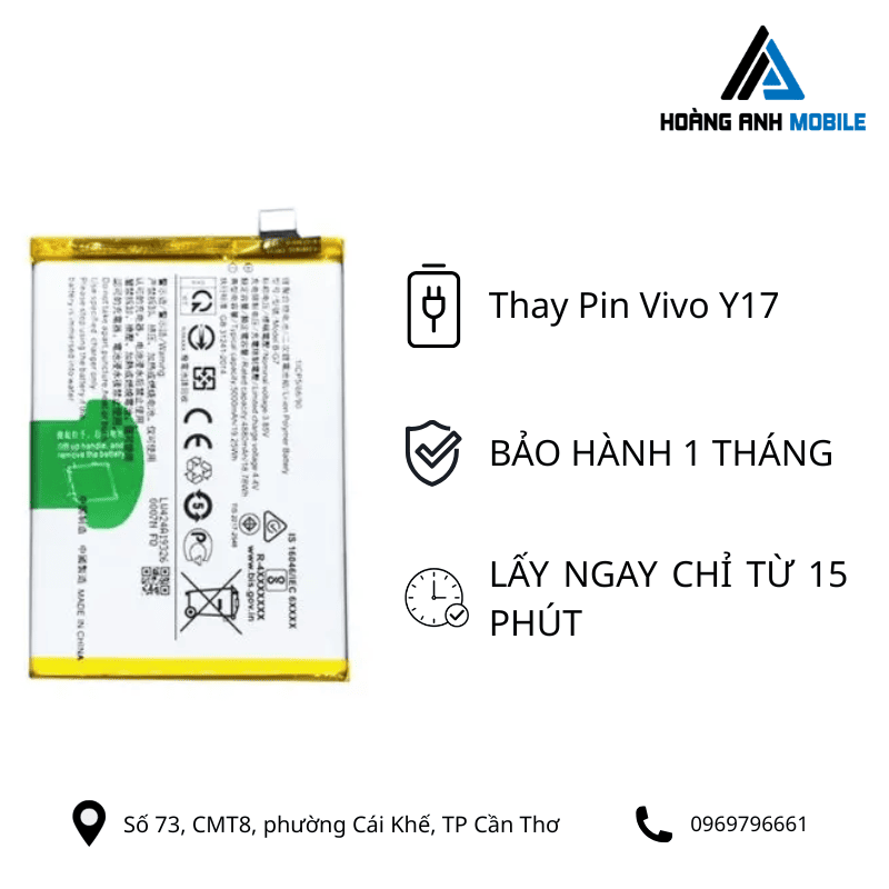 Thay pin Vivo Y17