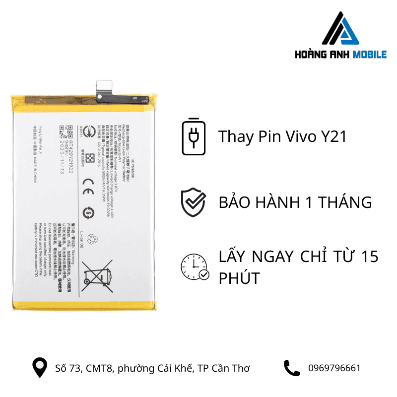 Thay pin Vivo Y21