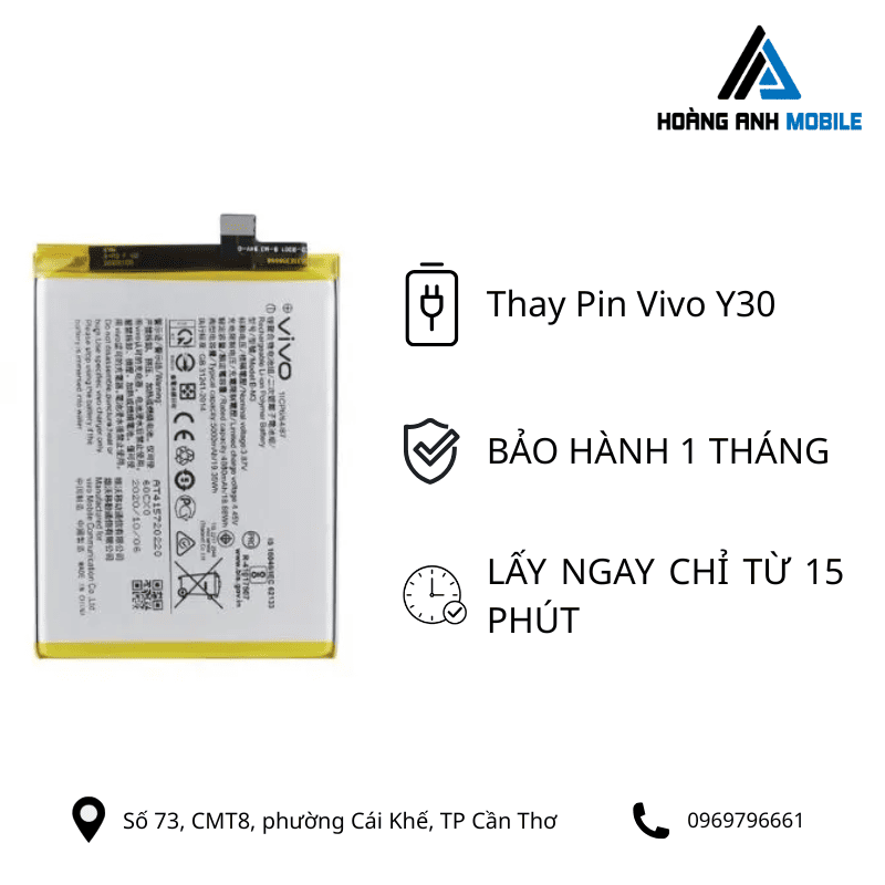 Thay pin Vivo Y30