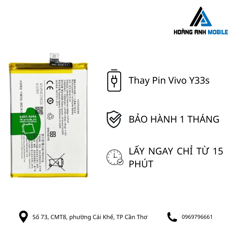 Thay pin Vivo Y33s ( B S1)
