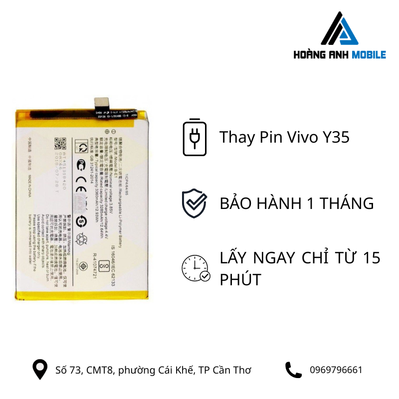 Thay Pin Vivo Y35
