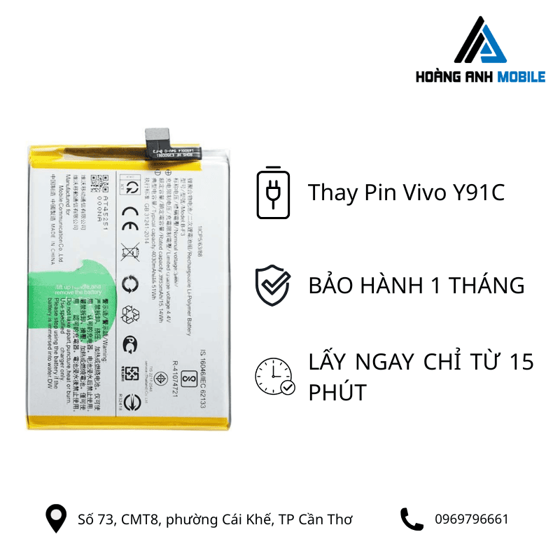 Thay Pin Vivo Y91C
