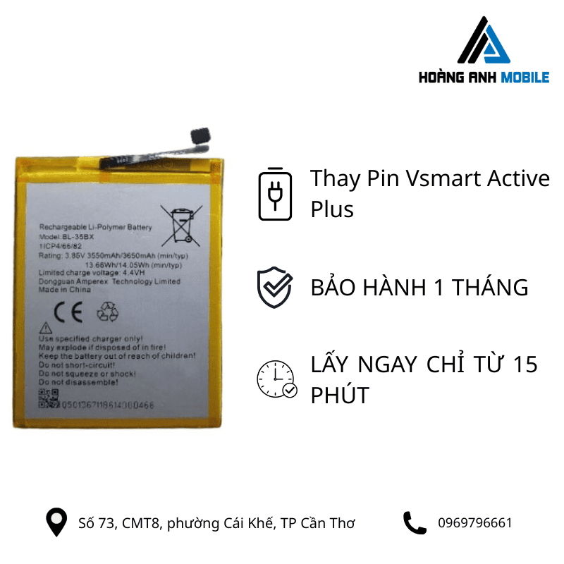 Thay Pin Vsmart Active Plus