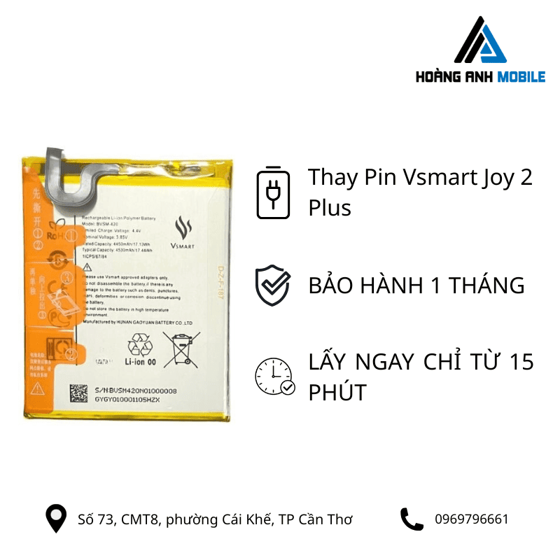 Thay Pin Vsmart Joy 2 Plus