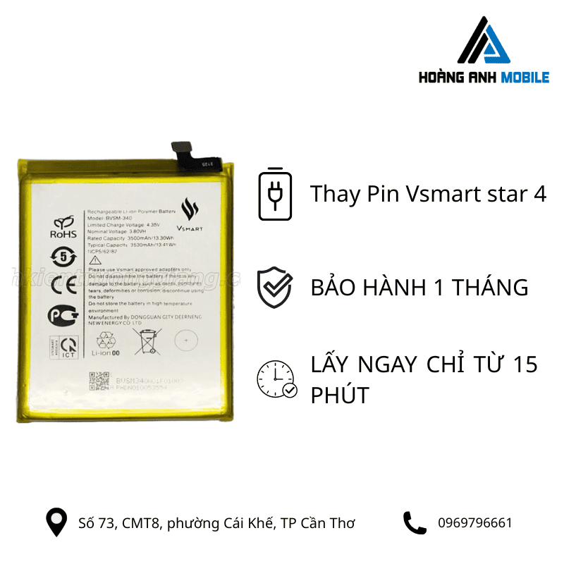 Thay Pin Vsmart star 4