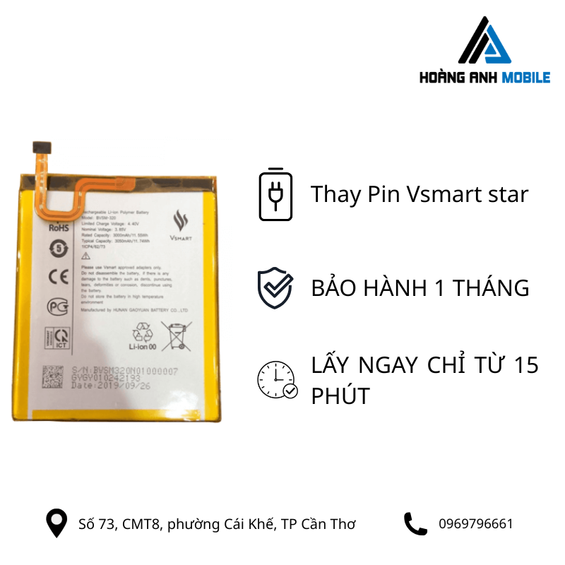 Thay Pin Vsmart Star