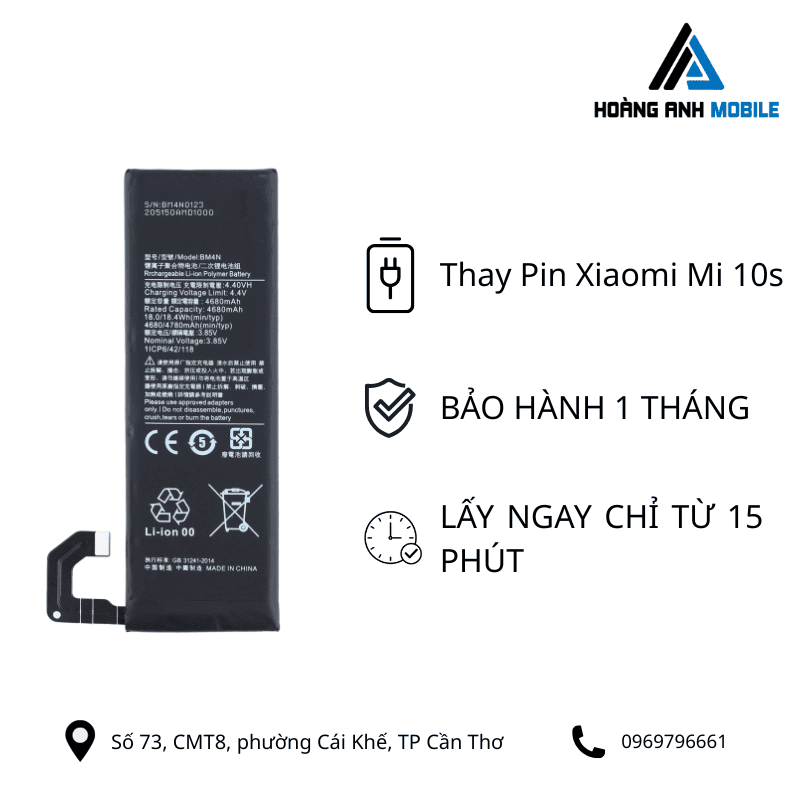 Thay Pin Xiaomi Mi 10s