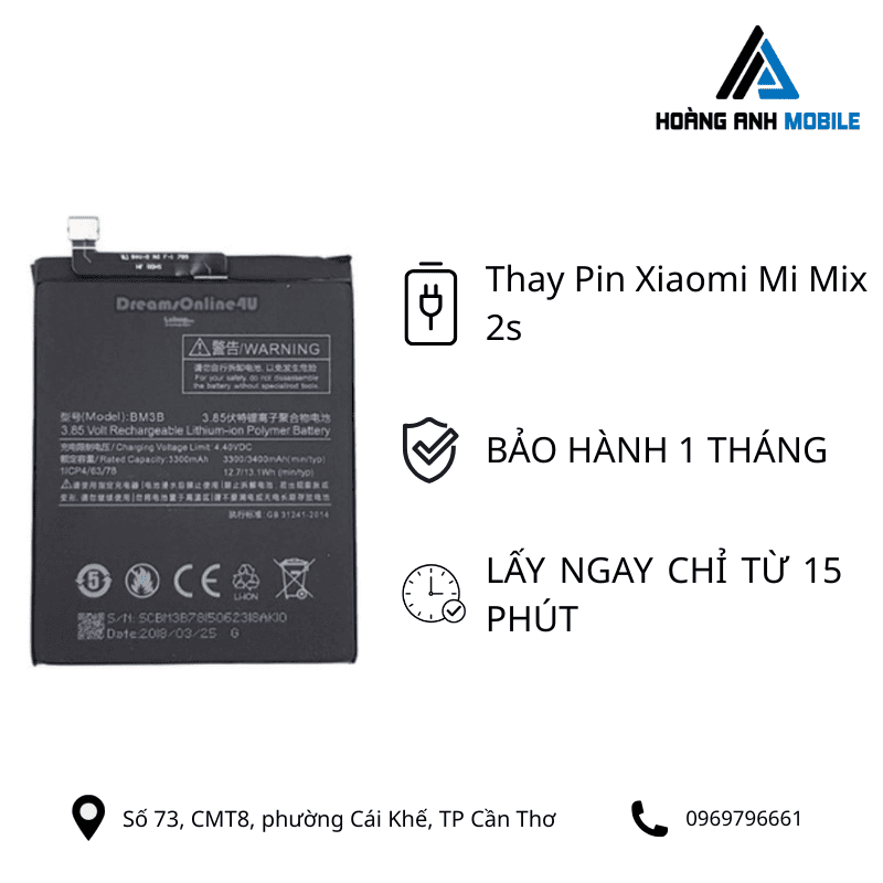 Thay Pin Xiaomi Mi Mix 2s