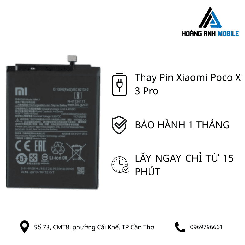 Thay Pin Xiaomi Poco X 3 Pro