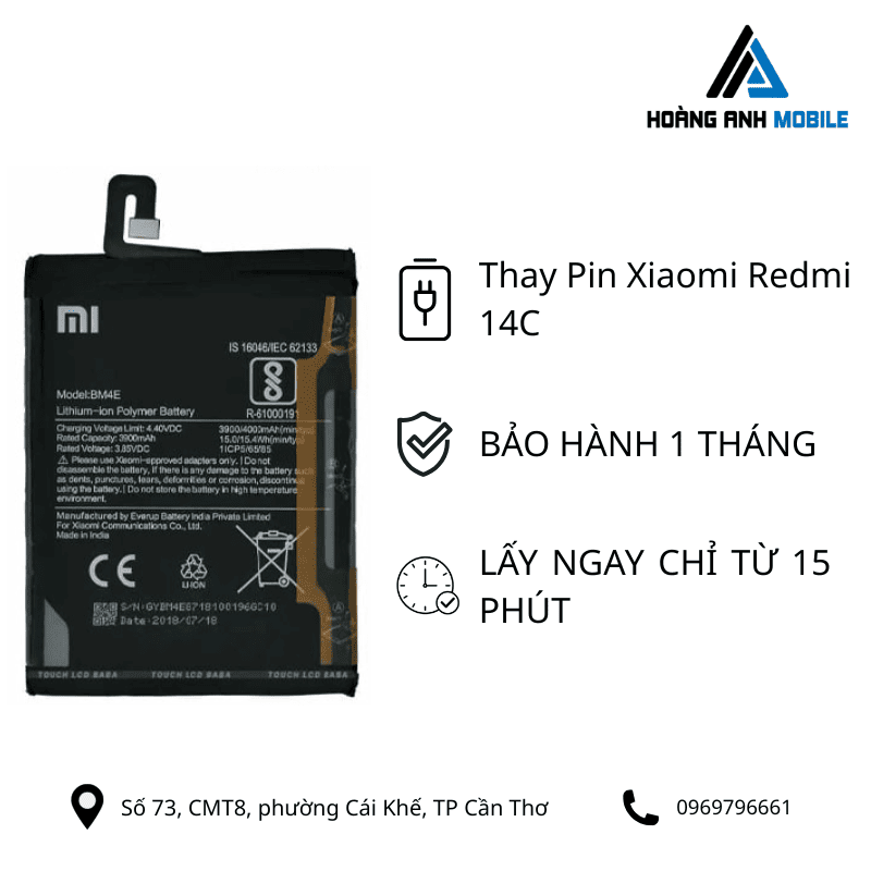Thay Pin Xiaomi Redmi 14C