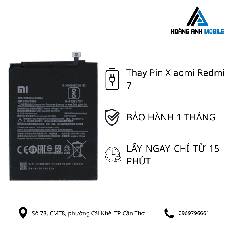 Thay Pin Xiaomi Redmi 7