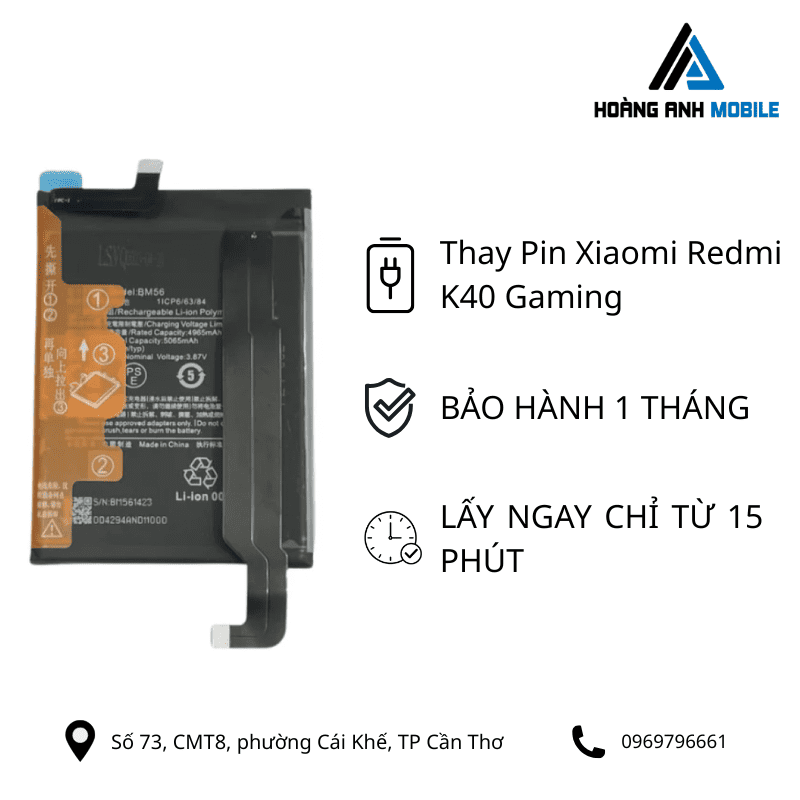 Thay Pin Xiaomi Redmi K40 Gaming