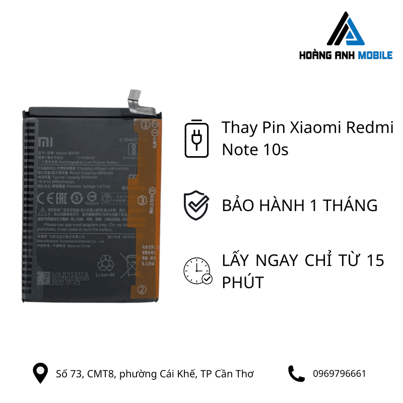 Thay Pin Xiaomi Redmi Redmi Note 10s
