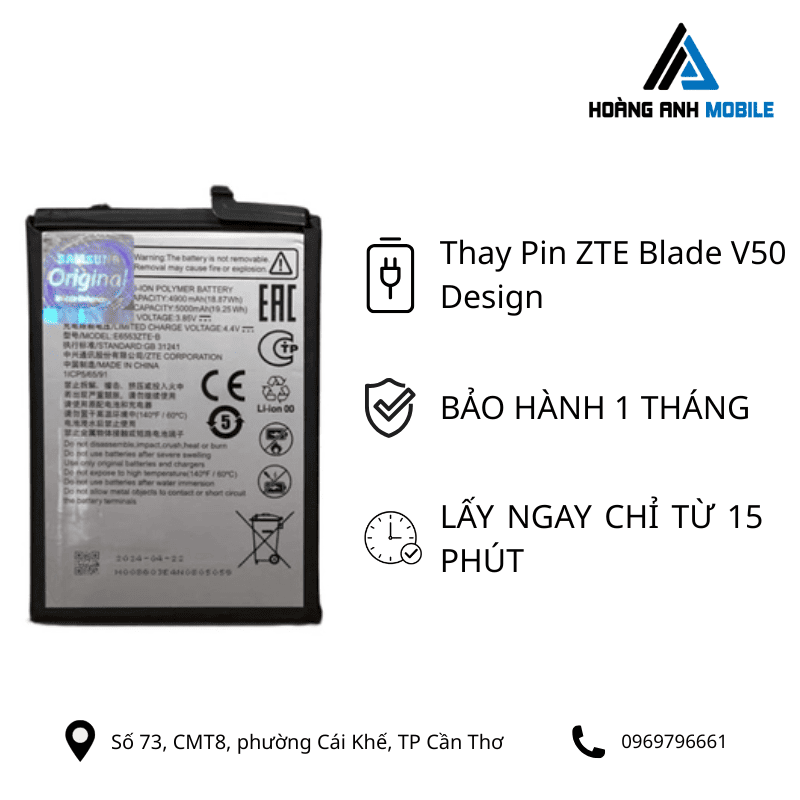 Thay Pin ZTE Blade V50 Design
