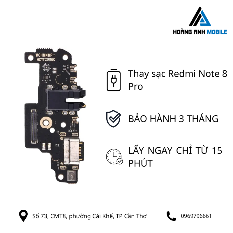 Thay sạc Redmi Note 8 Pro