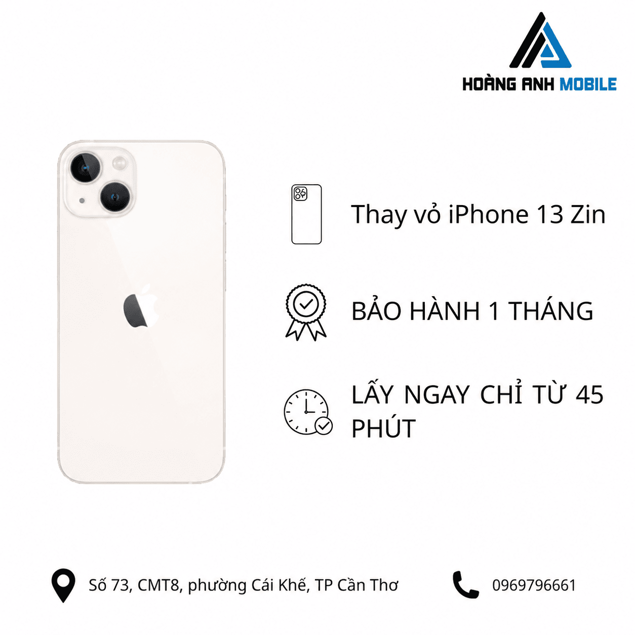 Thay vỏ iPhone 13 Zin