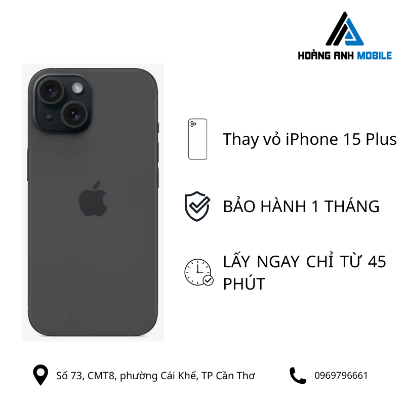 Thay vỏ iPhone 15 Plus