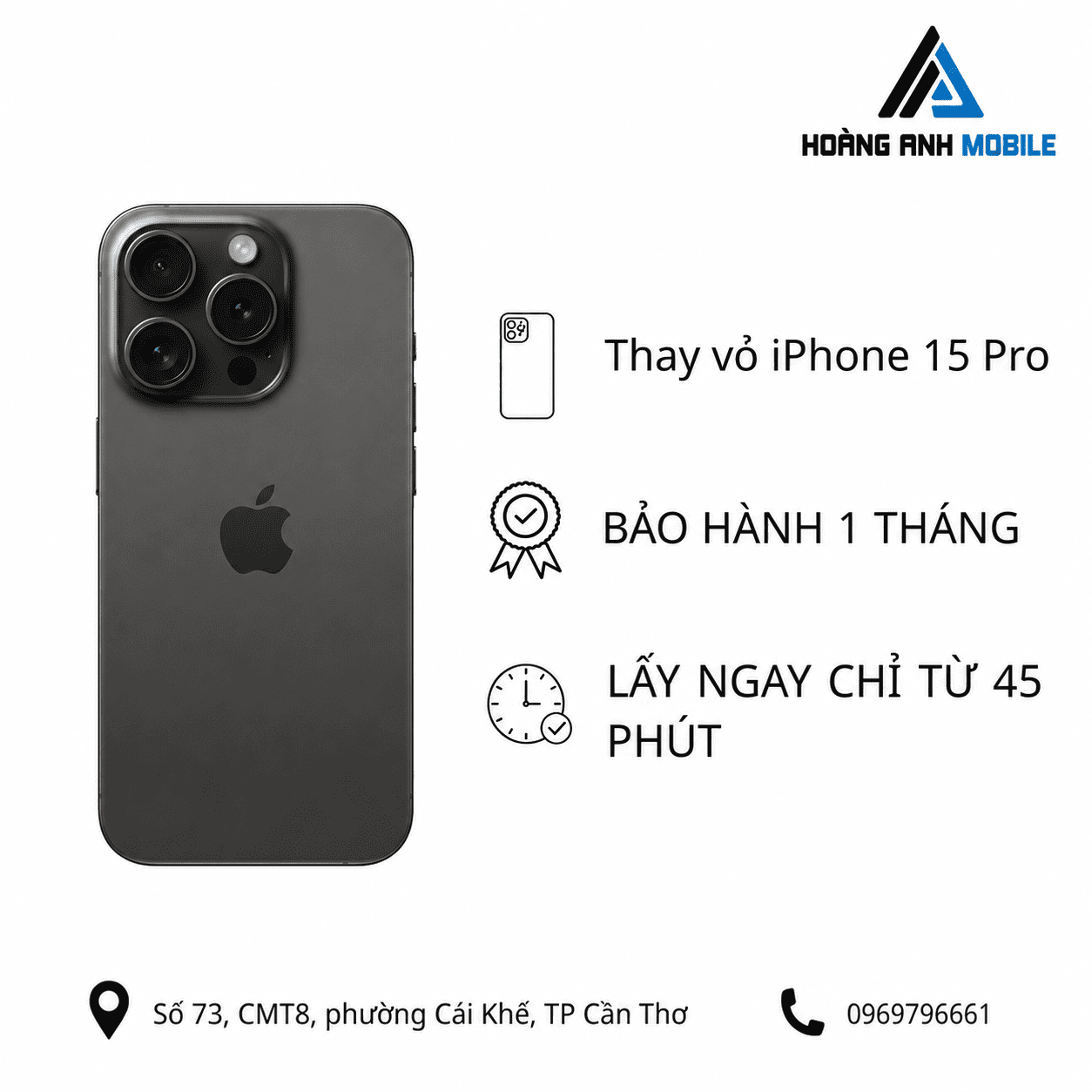 Thay vỏ iPhone 15 Pro