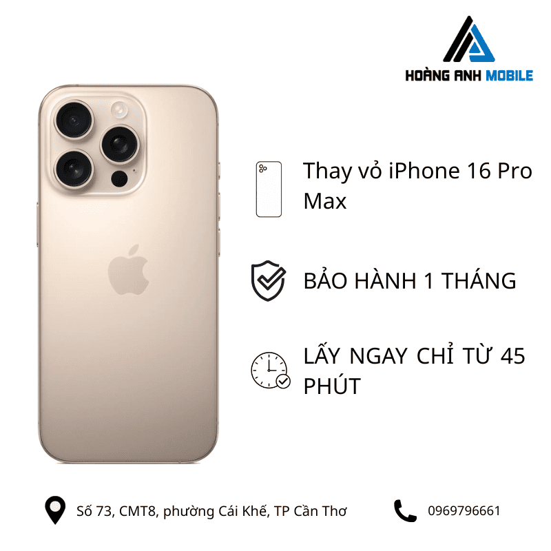 Thay vỏ iPhone 16 Pro Max