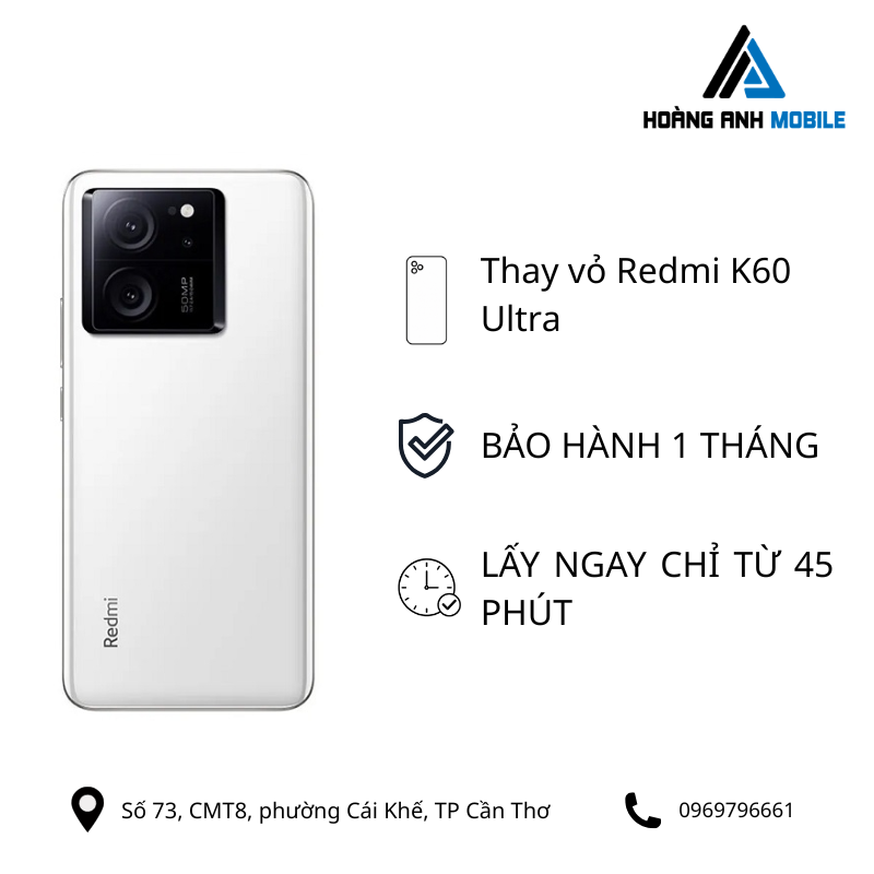 Thay vỏ Redmi K60 Ultra