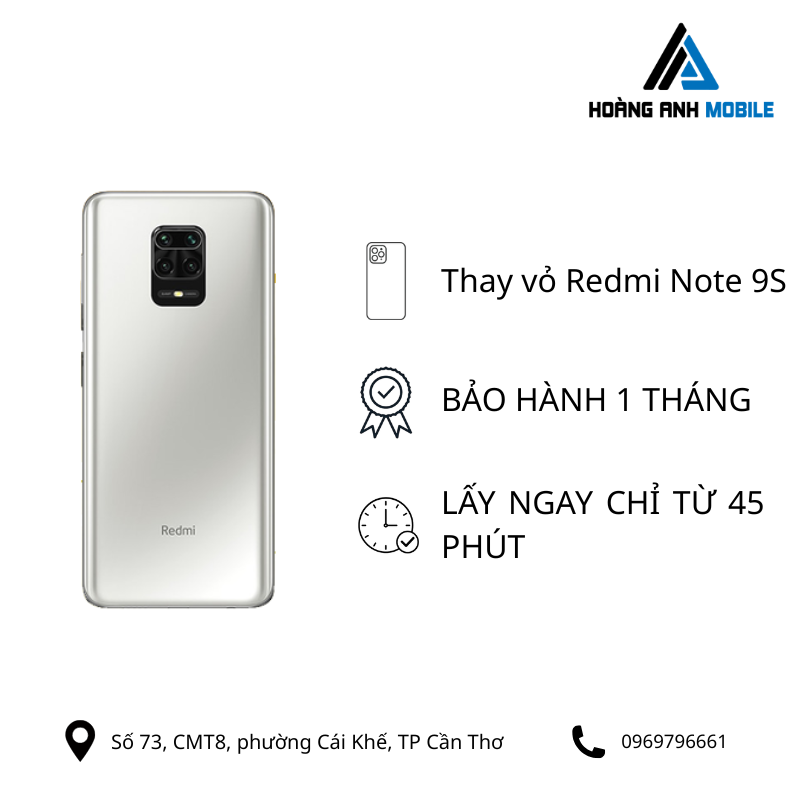 Thay vỏ Redmi Note 9S