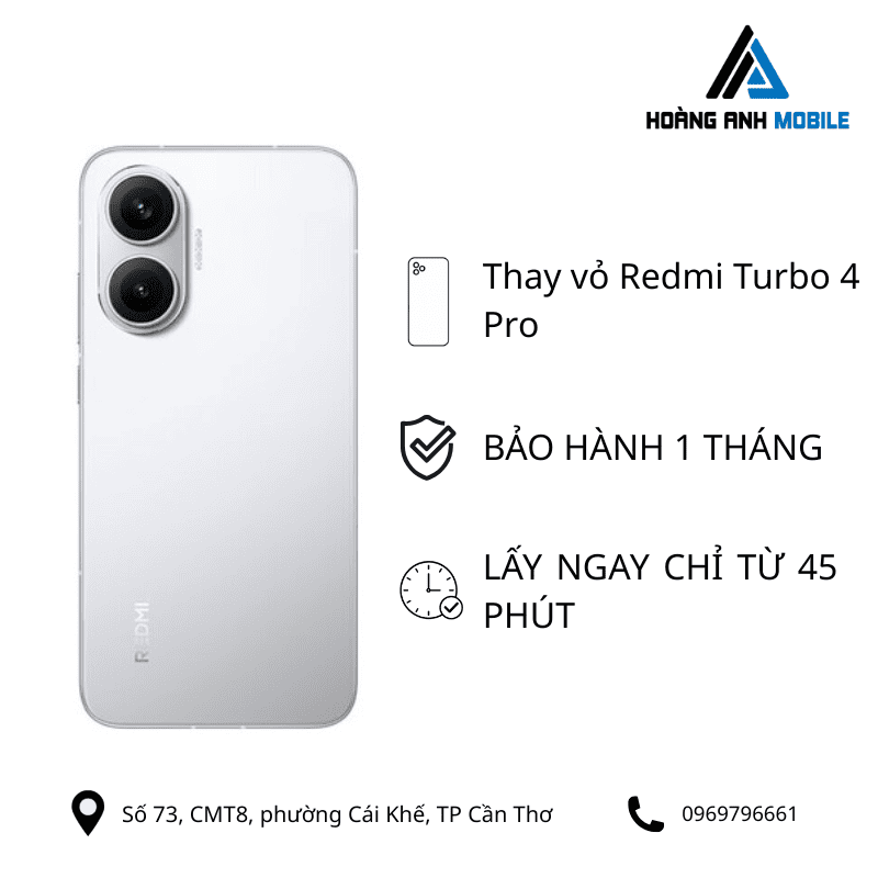 Thay vỏ Redme TURBO 4 Pro