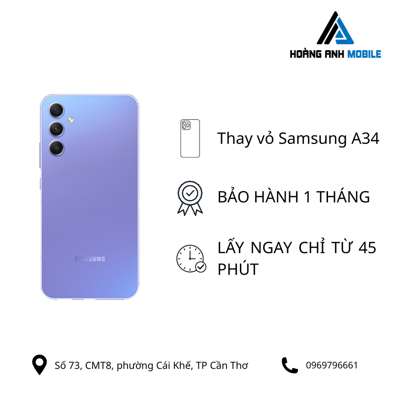 Thay vỏ Samsung A34