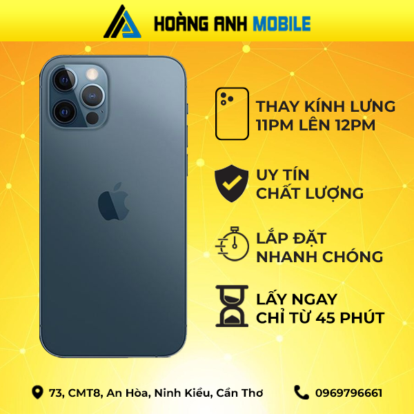 Thay kính lưng iPhone 11Prm lên 12Prm/13Prm/14Prm ( CAM NHỎ)