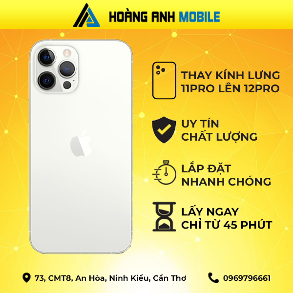 Thay kính lưng iPhone 11 Pro lên 12 Pro/13Pro/14Pro