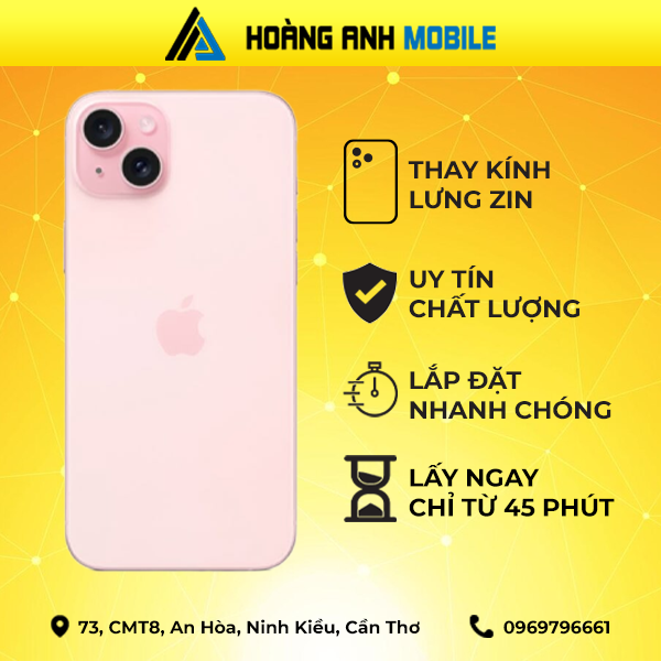 Thay kính lưng iPhone 15 Plus