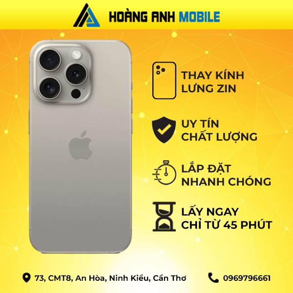 Thay kính lưng iPhone 15 Pro