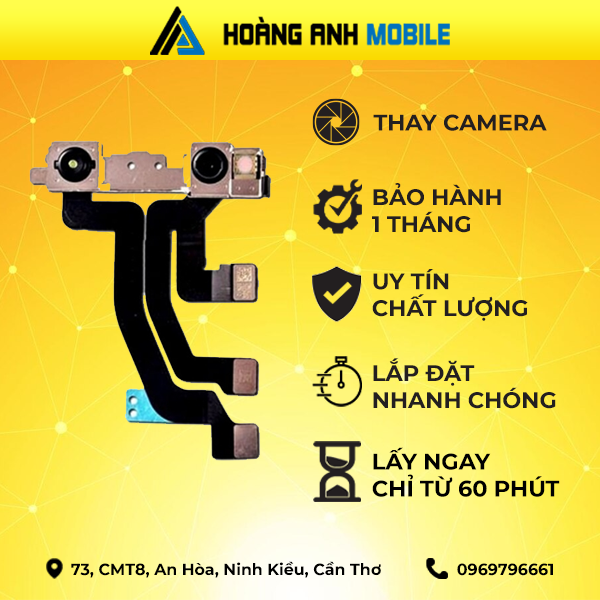 Thay Camera trước/Camera sau/Cáp FaceID/Cáp loa trong/Loa ngoài/Thay sạc/Thay dây nguồn iPhone xs Max