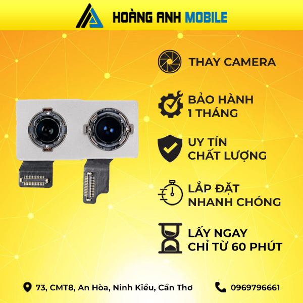 Thay Camera trước/Camera sau/Cáp FaceID/Cáp loa trong/Loa ngoài/Thay sạc/Thay dây nguồn iPhone xs Max