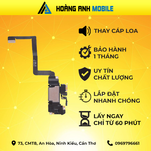 Thay phản quang/Camera trước/Camera sau/Cáp FaceID/Cáp loa trong/Loa ngoài/Sạc/Dây nguồn/Cụm mic trên iPhone 11