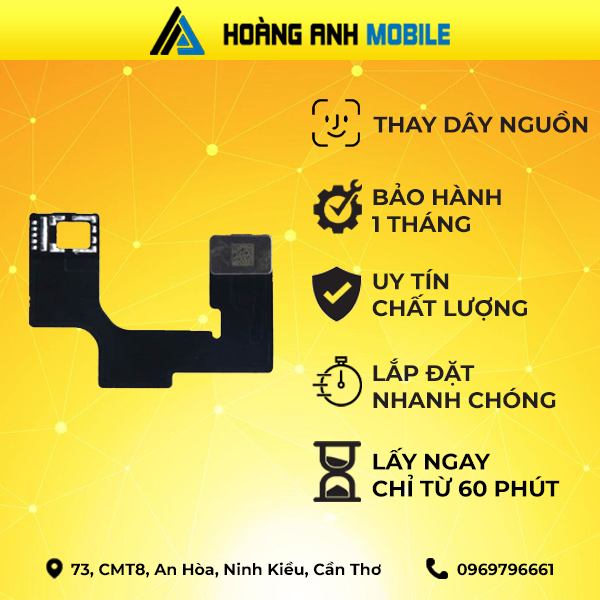 Thay camera trước/Camera sau/Cáp FaceID/Cáp loa trong/Loa ngoài/Sạc/Dây nguồn/Cụm mic iPhone X