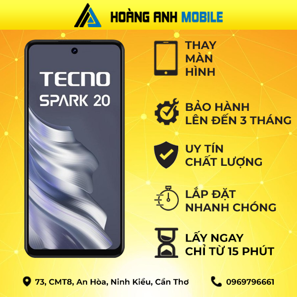 Thay màn hình Tecno Spark 20