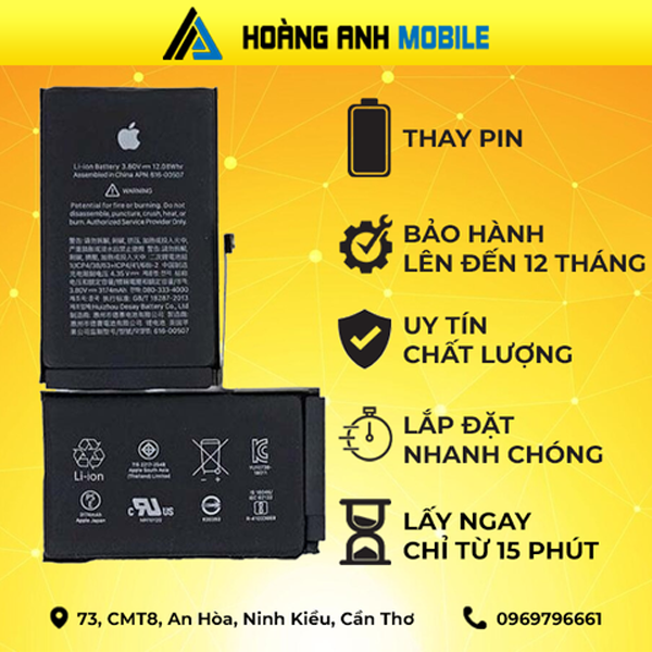 Thay Pin iPhone X (Pisen)