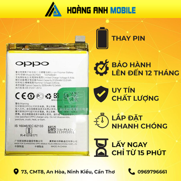 Thay pin Oppo R11s Plus