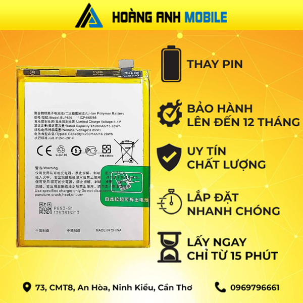 Thay pin Realme 3