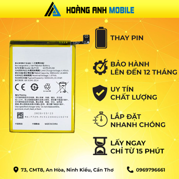 Thay pin Realme 5i