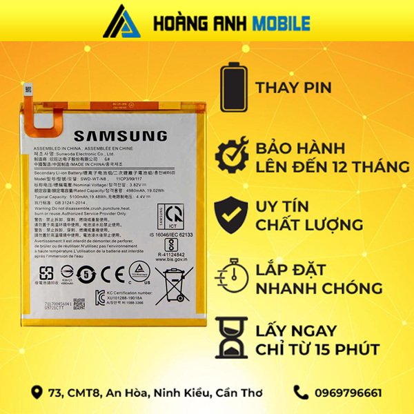 Thay pin samsung Tab T295