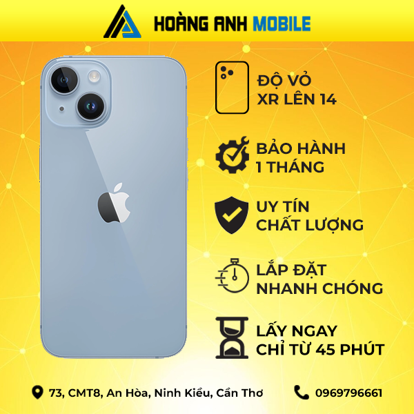 Độ vỏ iPhone XR lên 13/14